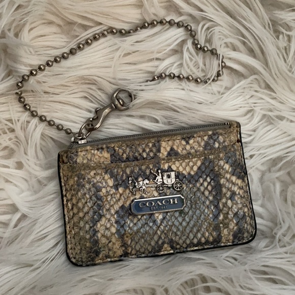 Coach Accessories - Coach reptile look ID wallet/coin